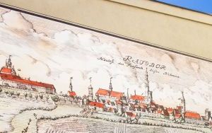 Mural panorama dawnego Raciborza